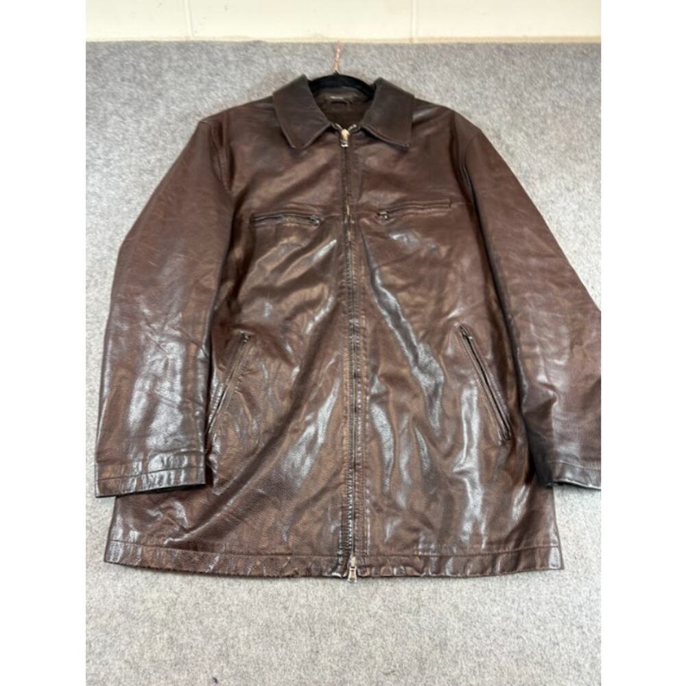 VTG 90s Henri Bendel Leather Jacket Womens M Biker Indie Retro Grunge Streetwear